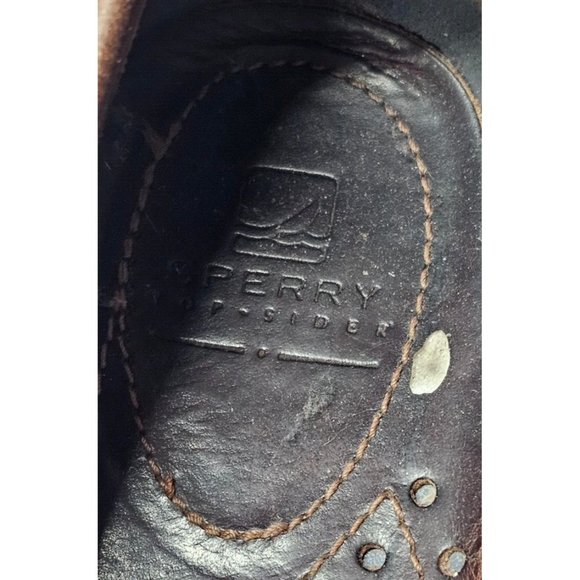 Sperry Top-Sider Mens 10M Brown Leather With Tassles Slip On Loafers Shoes - Picture 14 of 16